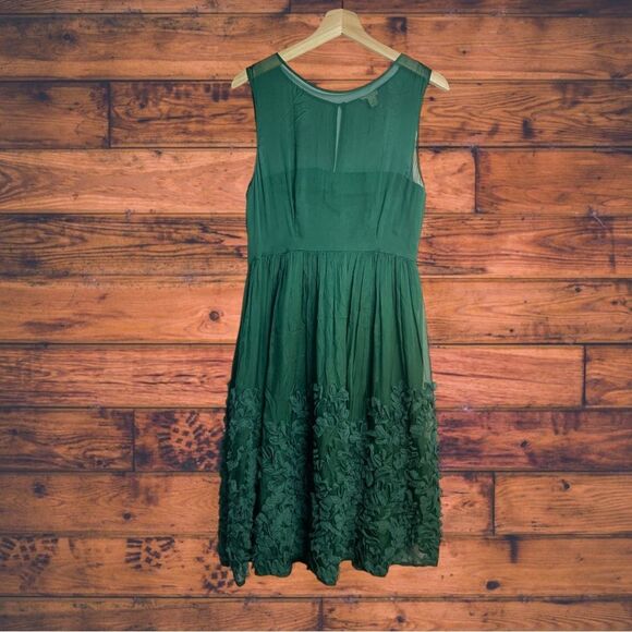 Anthropologie Tiny Caridad Ruffled Silk Dress Size 10 - Picture 1 of 9